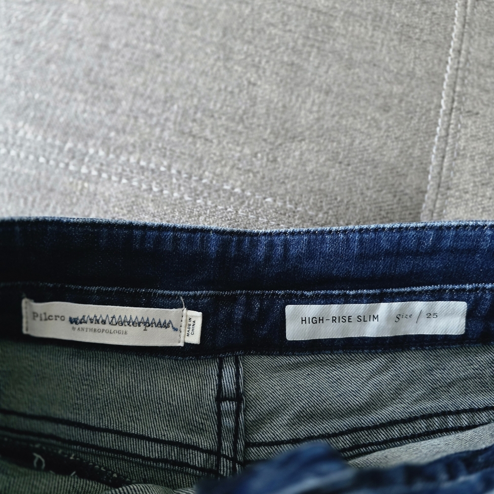 Pilcro by Anthropologie High Rise Slim Denim Shorts Sz 25 - Picture 3 of 4